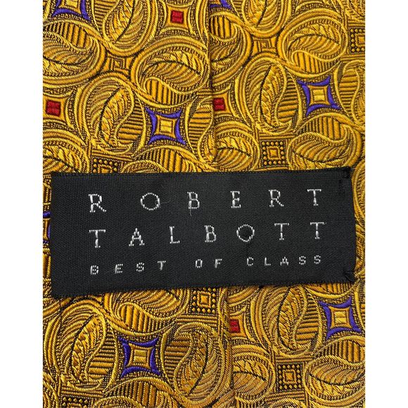Robert Talbott Best Of Class Tie Yellow Geometric - Picture 3 of 5